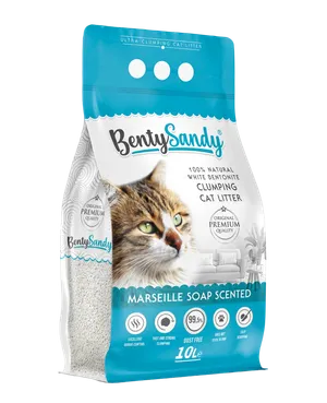 Arena para Gatos Bentysandy Ultra absorbente y Ultra aglomerante 100% Bentonita 10L/ 8.7Kg
